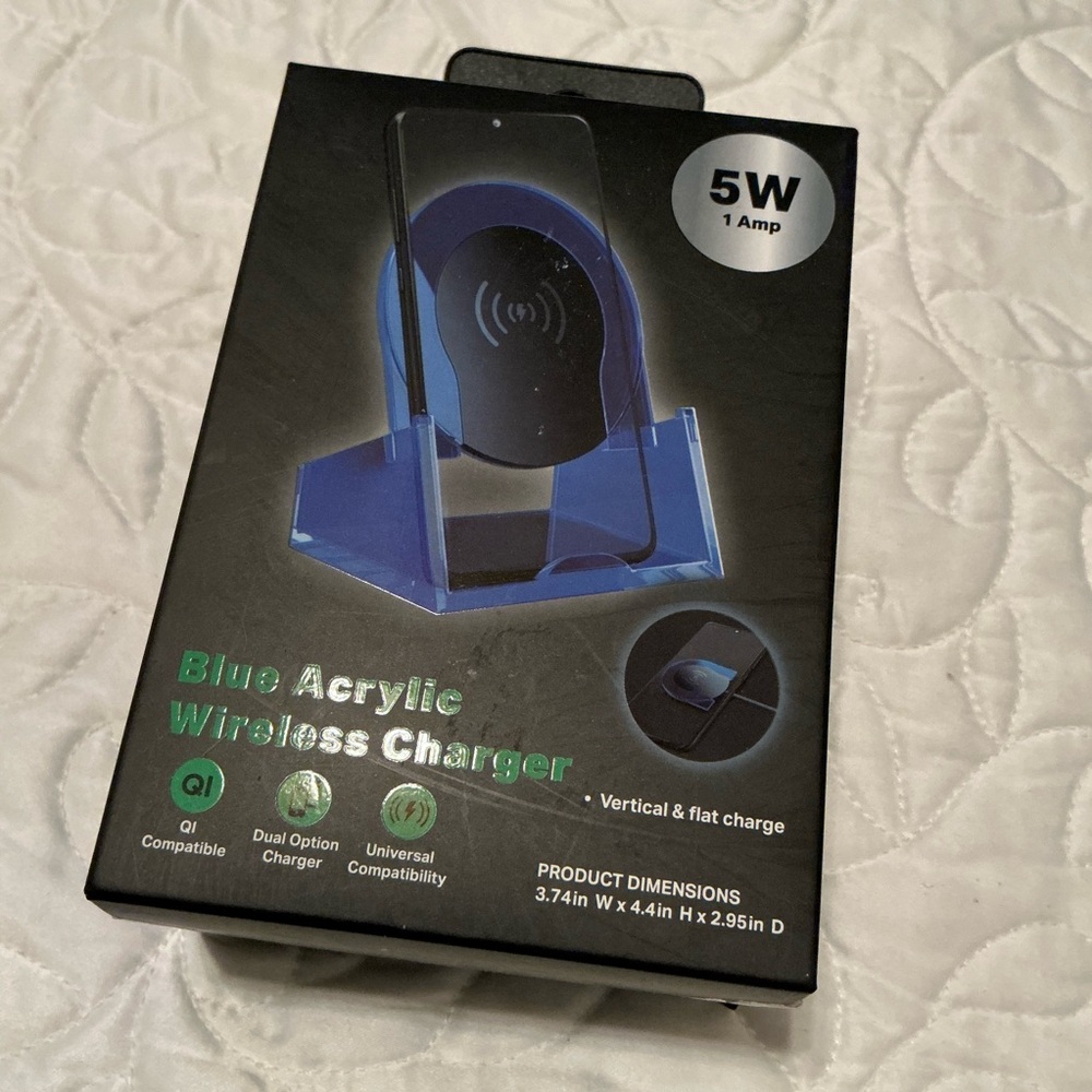 Blue Acrylic Wireless Charger